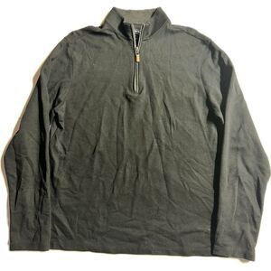 Mizzen &‎ Main Sweater Men's M Black 1/4 Zip Performance Knit Stretch Pullover